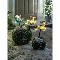 Three Kings Santa Sleigh Stake Light Outdoor Christmas Decorations