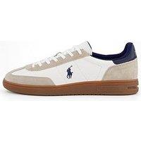 Polo Ralph Lauren Bedford Leather And Suede Trainers - White