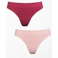 The Very Collection 2 Pack Seamless Thongs - Pink