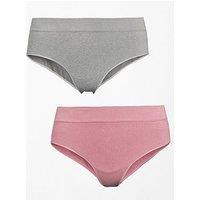 The Very Collection 2 Pack Seamless Hipster Briefs - Grey