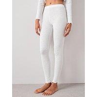 The Very Collection Pointelle Thermal Leggings - White