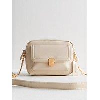 New Look Piped Pocket Crossbody Bag - White