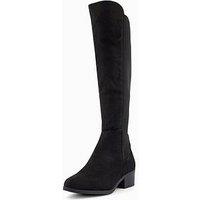 The Very Collection Wide Fit Over Knee Elastic Boots- Black