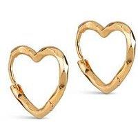 Enamel Copenhagen Small Gold Organic Heart Hoops