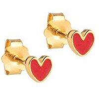 Enamel Copenhagen Red Enamel Amore Heart Studs