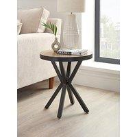 Very Home Oslo Round Side Table - Oak/Black - Fsc Certified