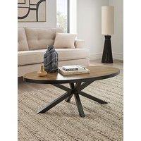 Very Home Oslo Oval Coffee Table - Oak/Black - Fsc Certified
