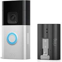 Ring Battery Video Doorbell Plus With Extra Battery - Satin Nickel