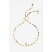 Jon Richard Gold Plated And Mother Of Pearl Enamel Heart Clover Toggle Bracelet