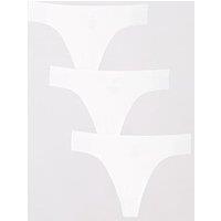 The Very Collection 3 Pack 2Nd Skin Ribbed Thongs - White