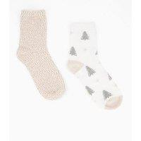 The Very Collection 2Pk Cosy Christmas Ankle Socks - Multi