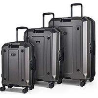 Rock Luggage Alpine 3-Piece Luggage Set - Charcoal