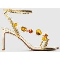 Schuh Suzette Bead Heeled Sandal - Gold