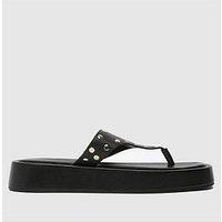 Schuh Toryn Stud Toe Post Sandal - Black