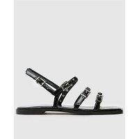 Schuh Talmon Stud Flat Sandal - Black