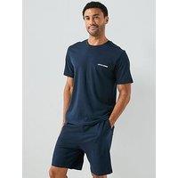 Jack & Jones Everest Short Sleeve T-Shirt And Short Loungewear Set - Navy