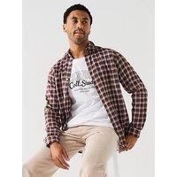 Jack & Jones Joshua Flannel Check Long Sleeve Shirt - Brown