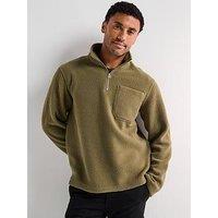 Jack & Jones Joribiza Fleece 1/2 Zip Sweat - Khaki