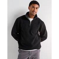 Jack & Jones Joribiza Fleece 1/2 Zip Sweat - Black