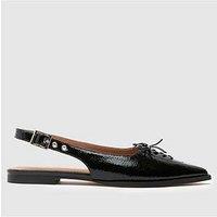 Schuh Lorie Point Hardware Flat Shoe - Black