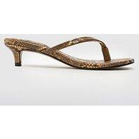 Schuh Sunnie Toe Post Kitten Heel Sandal - Multi