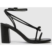 Schuh Sylvie Bow Block Heel Sandals - Black
