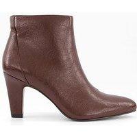 The Very Collection Round Toe Ankle Boots - Brown