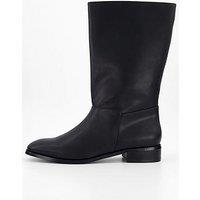 The Very Collection Low Block Heel Calf Length Boots - Black