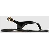Schuh Townsend Toe Post Sling Back Sandals - Black