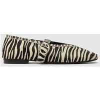 Schuh Lavena Leather Mary Jane Ballerina - Animal Print