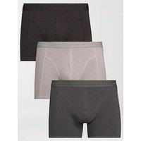 Jack & Jones 3 Pack Tonal Trunks - Dark Grey