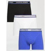 Jack & Jones Hudson 3 Pack Logo Waistband Trunks - Black/Multi