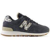 New Balance Women'S 574 Trainers - Black Animal