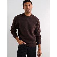 Jack & Jones Ollie Crew Neck Knitted Jumper - Brown