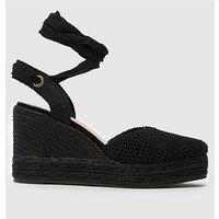 Schuh Velma Tie Wedge Espadrille - Black