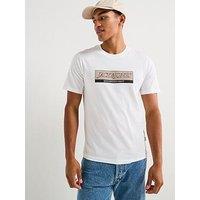 Jack & Jones Orinwood Block Graphic Short Sleeve Crew Neck T-Shirt - White