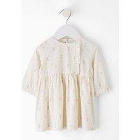 The Very Collection Baby Girls Floral Cord Dress - Cream