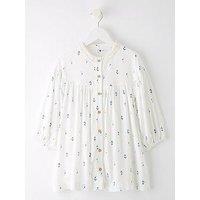Mini V By Very Girls Broderie Collar Dress - Print