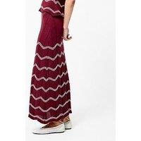 French Connection Cotton Crotchet Striped Maxi Skirt