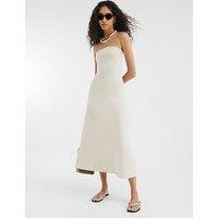 River Island Bandeau Clean Dress - Beige