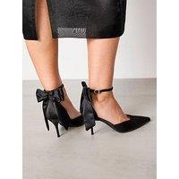 The Very Collection Bow Back Heel Court Shoe - Black