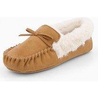 The Very Collection Moccasin Slippers - Tan