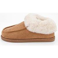 The Very Collection Faux Fur Slipper Boot - Brown