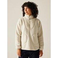 Regatta Womens Frankie Borg 1/2 Zip Fleece - Cream
