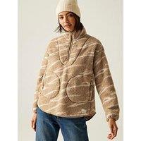 Regatta Womens Frankie Borg 1/2 Zip Fleece - Brown