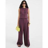 River Island Easy Wide Trouser - Purple
