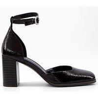 The Very Collection Diamante Block Heel Shoe - Dark Burgundy