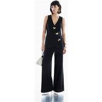 River Island Waistcoat Hybrid Jumpsuit - Black