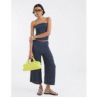 River Island Textured Culotte - Blue