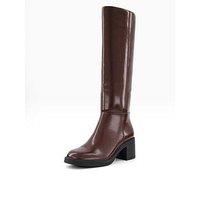 The Very Collection Block Heel Knee Boots - Brown